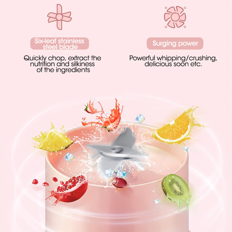 PulseMix GoBottle pink variant - portable blender for gym and office